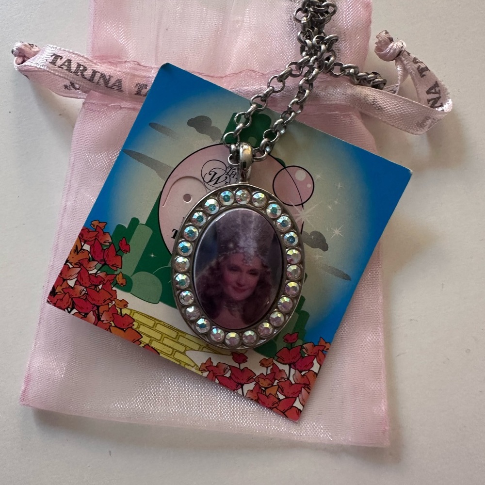 Tarina Tarantino Glinda Silver and Blue Crystal Necklace - Picture 6 of 6